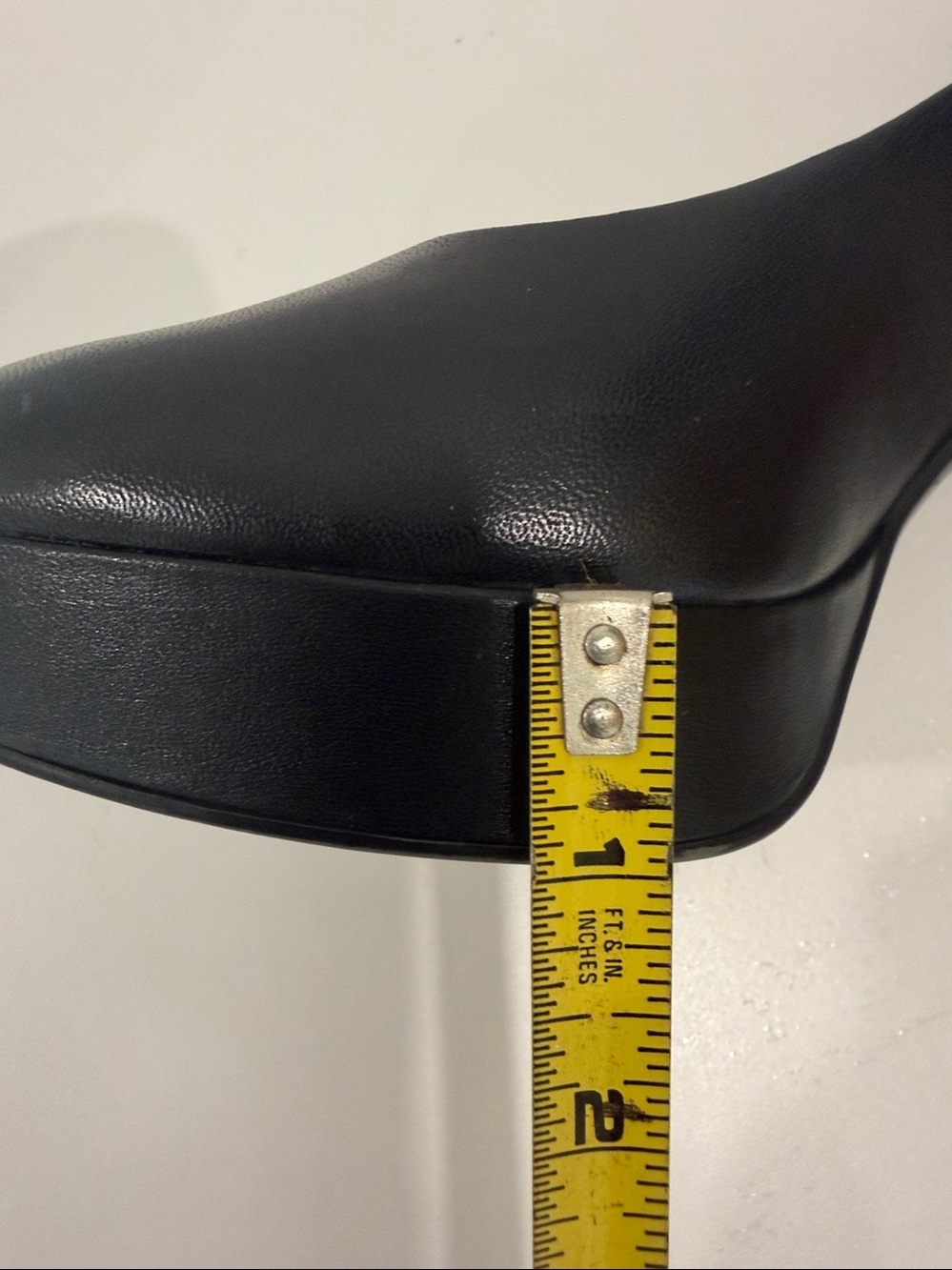 Naturalizer Black Leather Round-Toe Platform Pumps - Picture 9 of 9